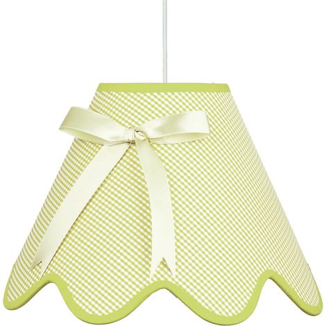 Suspension Candellux LOLA tissu vert/blanc Ø40 E27 (1/2)