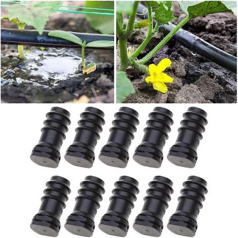 Lot de 10 embouts pour adaptateur de tuyau d'irrigation goutte à goutte de 16 mm (1/4)