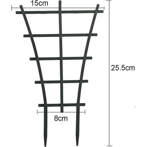 Set di 4 tralicci da giardino in plastica per mini piante rampicanti (1/4)