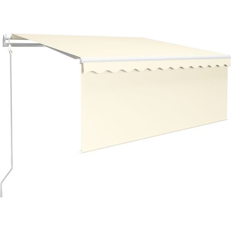 Maison Exclusive - Tenda Sole Retrattile Automatica con Parasole 3,5x2,5 m Crema