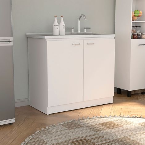 Mobili da cucina Nápoles con lavabo integrato - Colore bianco (1/5)