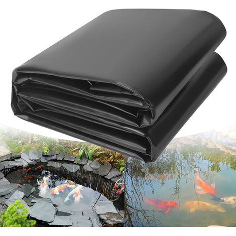 Revêtement de bassin en PEHD de 20 mil pour bassins extérieurs, revêtement d'étang à poissons avec flexibilité et ductilité, 120 x 210 cm (1/5)