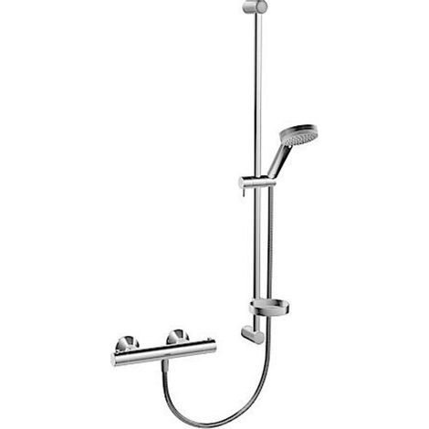 Ensemble de rénovation Hansa Hansaunita 48130131 exposé, avec mitigeur thermostatique de douche (1/5)