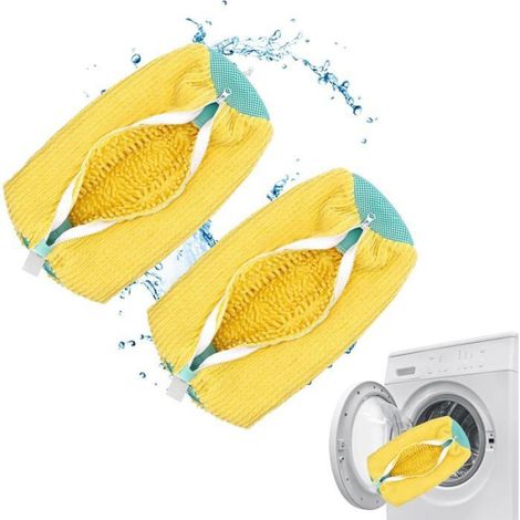 Sac de lavage pour chaussures et baskets, compatible lave-linge et sèche-linge (JAUNE - 2 pièces) (1/5)