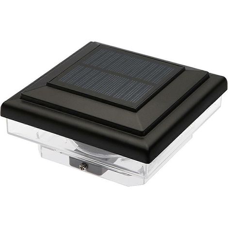 Solarbetriebene Pfostenleuchte für den Außenbereich, ideal für Terrasse oder Zaun. (1/5)