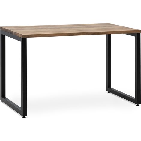 Mesa de Oficina 140x60x75cm Negra en madera maciza de pino acabado vintage estilo industrial Box Furniture (1/5)