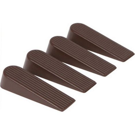 Lot De 4 Cales De Butée De Porte Butée De Porte En Caoutchouc Noir Pour La Maison Et Le Bureau (1/5)