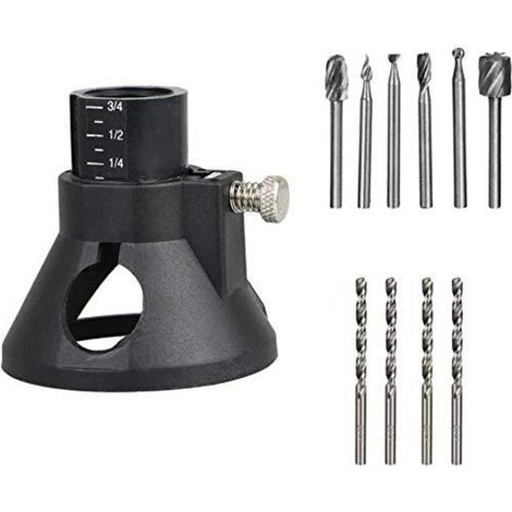 Kit de Meulage électrique avec Kit de Connexion Routeur Ensemble de Bits en Acier à Grande Vitesse (1/2)