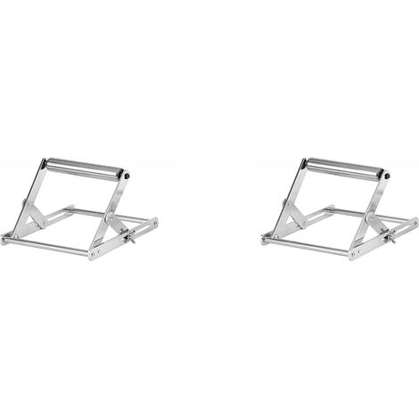 2X Support Pliable en Acier Inoxydable, Cadre de Support de Matériau Réglable pour Machine de Découpe pour Support de Coupe, Élévateur D'Établi,A (1/5)