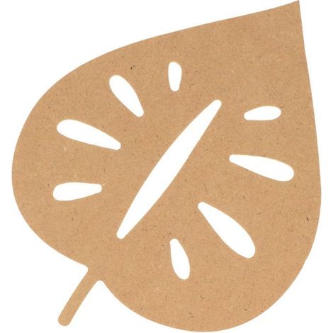 Feuille tropicale en bois MDF 15 cm (1/4)