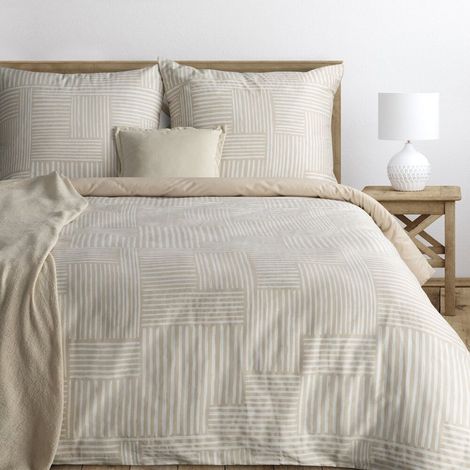 Bettwäsche-Set „Spring/80 Brush Stripes“ 160x200 cm Satin