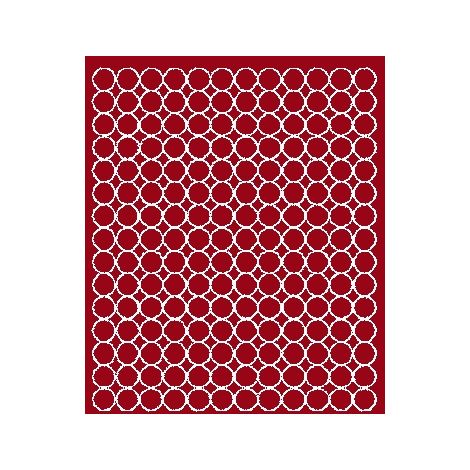 Autocollants ronds de 1,5 cm, 180 pièces, rouge foncé mat