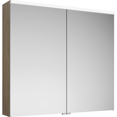 Burg Eqio Spiegelschrank 800x900x170 Eiche Dekor Cashmere (1/3)