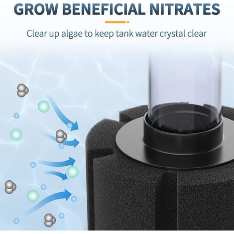 Filtre éponge pour aquarium, filtre biochimique silencieux pour petit aquarium, accessoire d'oxygénation. (1/5)