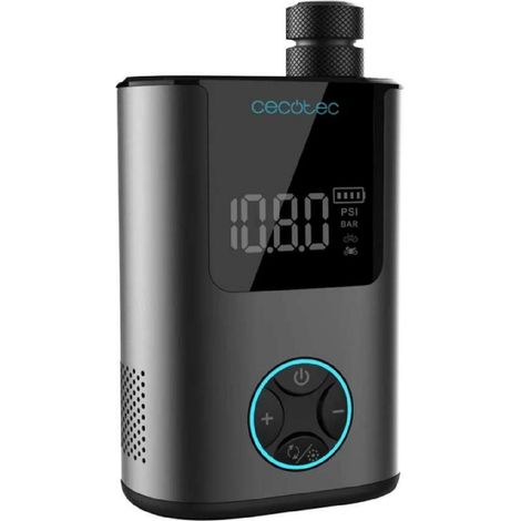 Cecotec Compressore de Aria portatile, Gonfiatore elettrico compatto per bicicletta, moto, auto e palloni Mini Aria MAX. Doppia batteria 600mAh, capacità di gonfiaggio di 150psi, motore brushless, 150 (1/5)