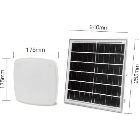 Applique Solaire Extérieure Plafonnier LED Télécommande-60W, Blanc, 3.7V/660mAh, 1pc (1/4)
