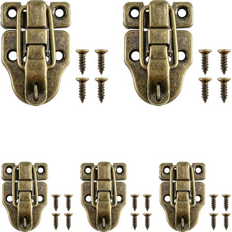 5 Pièces Fermoir Loquet à Bascule Rétro, Antique Loquet Verrous Vintage Bronze pour Boîte à Bijoux Coffrets Cadeaux Boîtes Bois (1/5)
