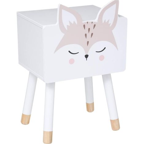 Table de chevet enfant Fox – Blanche – Bois (1/5)