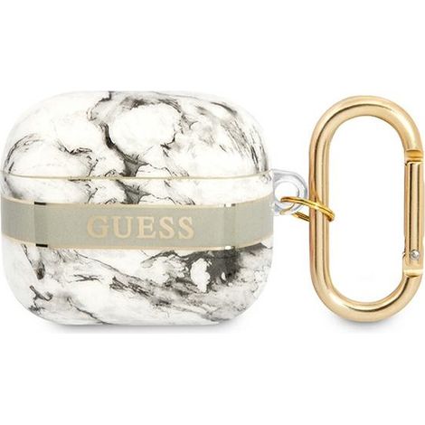 Guess GUA3HCHMAG AirPods 3 cover grey/grigio cinturino effetto marmo (1/3)