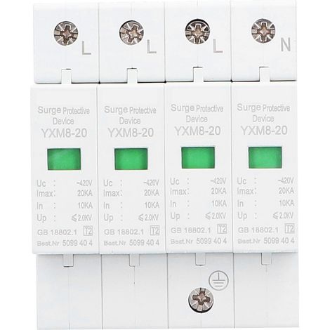 Parafoudre antichoc thermique coupe-surtenseur avec rail DIN pour contrôle industriel (1/5)