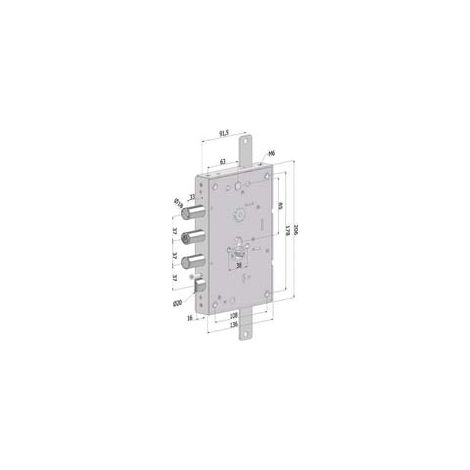 SERRATURA TRIPLICE P/PORTE BLINDATE CILINDRO EUROPEO REVERS.INT.37 265 (2651SCR0337CXX) SECUREMME