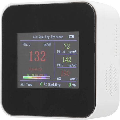 Luftqualitätsmonitor für Innenräume, Temperatur- und Feuchtigkeitsmesser, Typ-C-Ladesensor mit integriertem Akku KB1: PM2,5-Monitor (1/5)