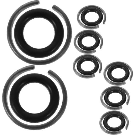 Anelli di ritegno per avvitatori a impulsi elettrici, 10 set, ferro nero O-ring, per avvitatori pneumatici ed elettrici, parti stabili e affidabili, ampia compatibilità (1/5)