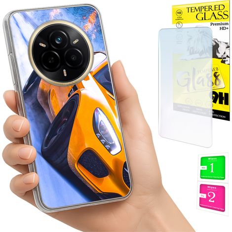 Funda para Realme 14 Pro 5G con cubierta trasera para fotos y cristal 9H. (1/5)