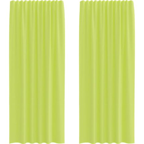 Maison Exclusive - Tende in Voile con Tasche per Aste 2 pz Verde Mela