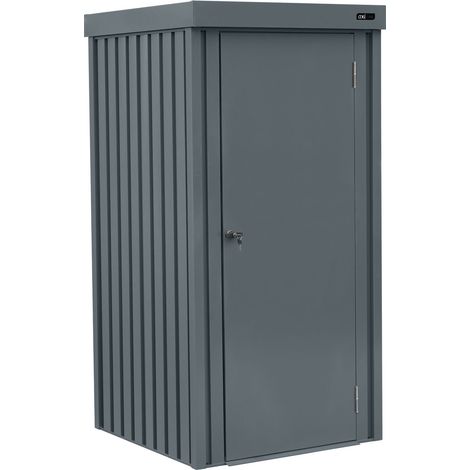 AXI – Armoire de jardin 1300L en acier galvanisé – Résistante aux intempéries – Toit incliné pour évacuation de l'eau – Serrure avec 2 clés