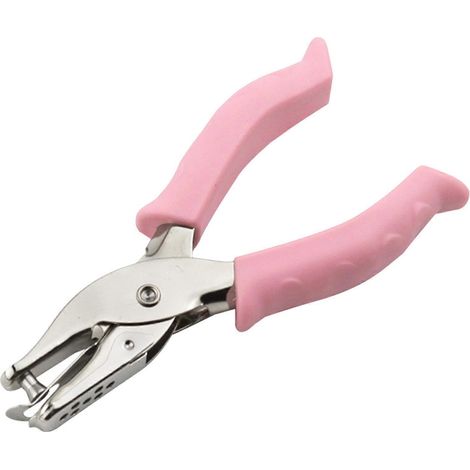 Perforeuse papier trou unique - Poignée douce - Enfants/adultes - PK - Rose (1/5)