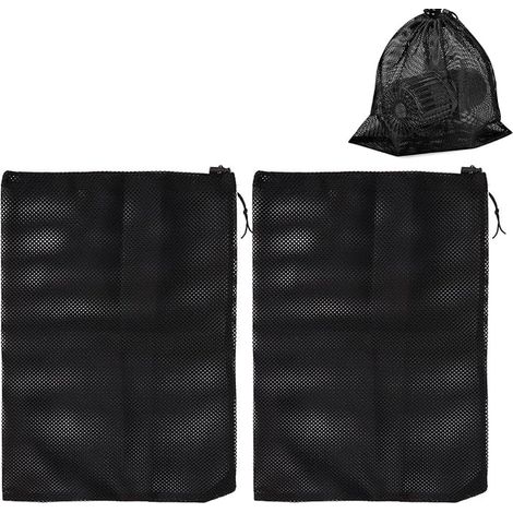 Pump Barrier Bag, Mesh Pump Filter Bags, Household Pump Strainers, Black Drawstring Filter Bags for Ponds, Gardens (1/5)