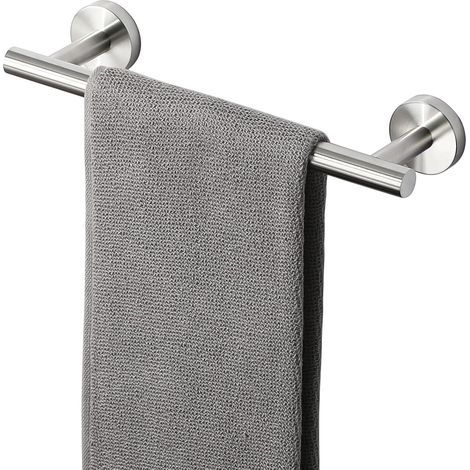 1 Porte-serviettes Mural, Acier Inoxydable SUS304, Finition Brossée, Design Vis Invisible, Pour Salle de Bain Cuisine (1/5)