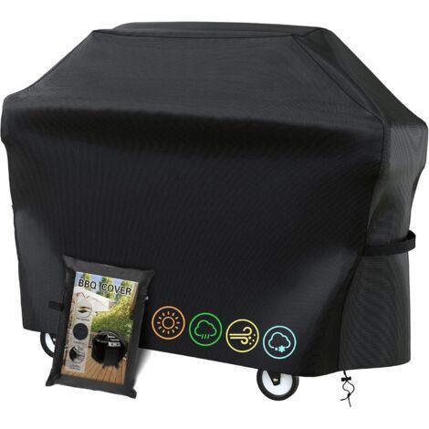 Housse Plancha Exterieur, Housse Barbecue Exterieur,Bache Barbecue Exterieur,210D Oxford Protection BBQ Convient aux Weber,Brinkmann,Char Broil etc,Résistant aux UV,à l'eau et aux Larmes(145x (1/5)