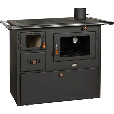 Cocina de leña con horno 14 Prity 2PM con mangos