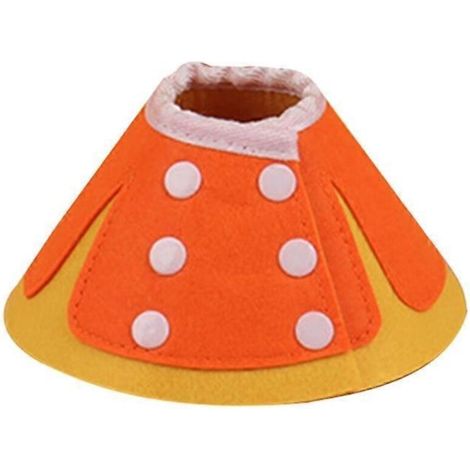 Accompagnez votre animal dans sa convalescence en toute simplicité grâce à la collerette conique ajustable pour chat - Taille L - Orange doux
