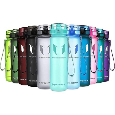 Trinkflasche Tritan BPAfrei Sportflasche Fahrrad Outdoor 1000 ml Minze (1/5)