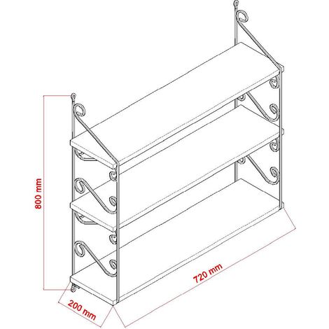 Mensola da parete, mensola portaoggetti Shelf Quercia (1/4)
