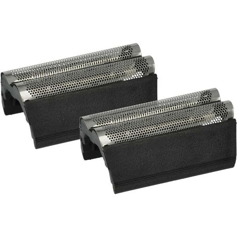 2x Doppelscherfolie + Rahmen, kompatibel mit Braun Elektrorasierern, silber/dunkelgrau-Kompatibles Produkt