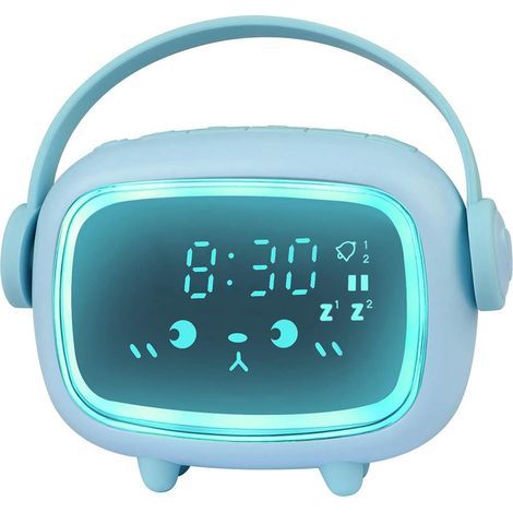 Réveil numérique pour enfants, réveil à LED pour filles et Garçons, réveil pour enfants, lampe de chevet créative, fonction de répétition, veilleuse temporisée- (1/5)