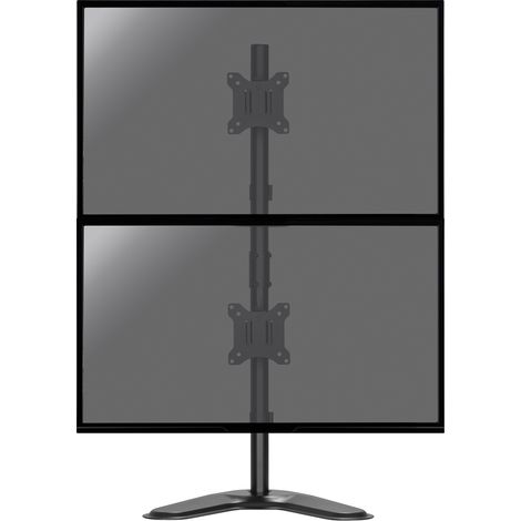 Support de bureau pour 2 écrans moniteurs PC 17"- 32", Sens vertical (1/3)