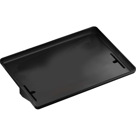 Étagère de lit en plastique noir, tablette de chevet amovible sans perçage, organisateur pratique pour dortoir et rangement d'accessoires quotidiens (1/4)