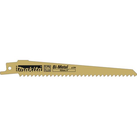 Makita B-05157 Lama Sega Diritta 152x1,25mm • 6TPI • BiM • Legno Chiodato • 5pz
