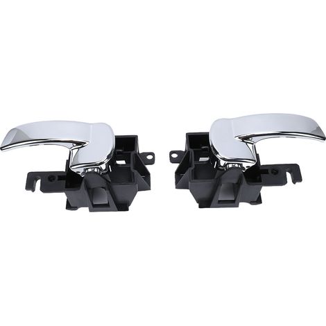 Poignée porte intérieure remplacement, 2 pièces, pour Navara D40 Pathfinder R51, levier chromé avant arrière, intérieur gauche droit (1/5)
