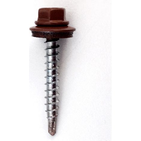 Viti autoperforanti per coperture marroni 4,8 x 35 - 100 pz.