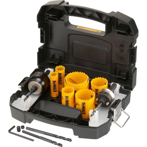 DEWALT Lochsägen-Set Bi-Metall Extreme, Sanitär-Set im Transportkoffer 11-tlg.