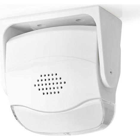 Motion detector alarm battery powered 3x aaalr03 80db detector range 110 m detector angle 10 - ceiling wall white 38575715 38575715 38575715 38575715 38575715 (1/5)