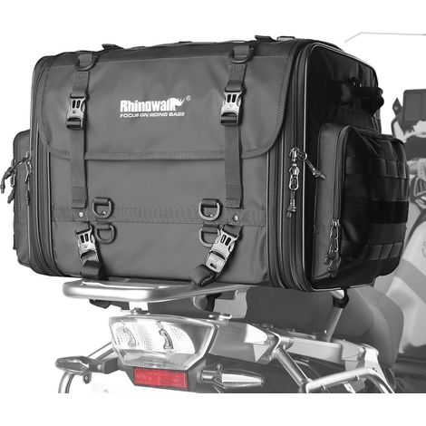 Motorrad Sitztaschen 60-80L Wasserdicht Rücksitztasche Gepäck Satteltasche (1/5)