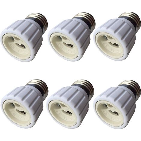 6 PCS E27 vers GU10 Adaptateur de Douille, Ampoule LED Base Douille E26 à GU10 Lamp Holder Converter (1/5)