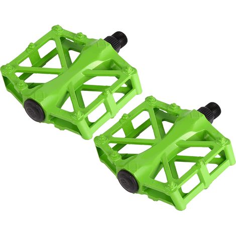 Lot 1 paire pédales vélo antidérapantes – aluminium – durables – VTT / route – vert